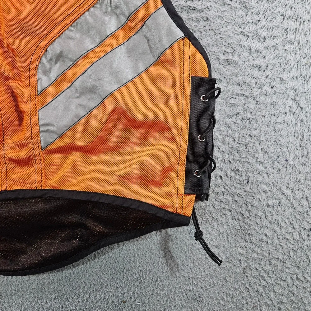 Icon Motorsports Mil Spec Mesh Vest Mens Regular Orange Black Reflective Safety